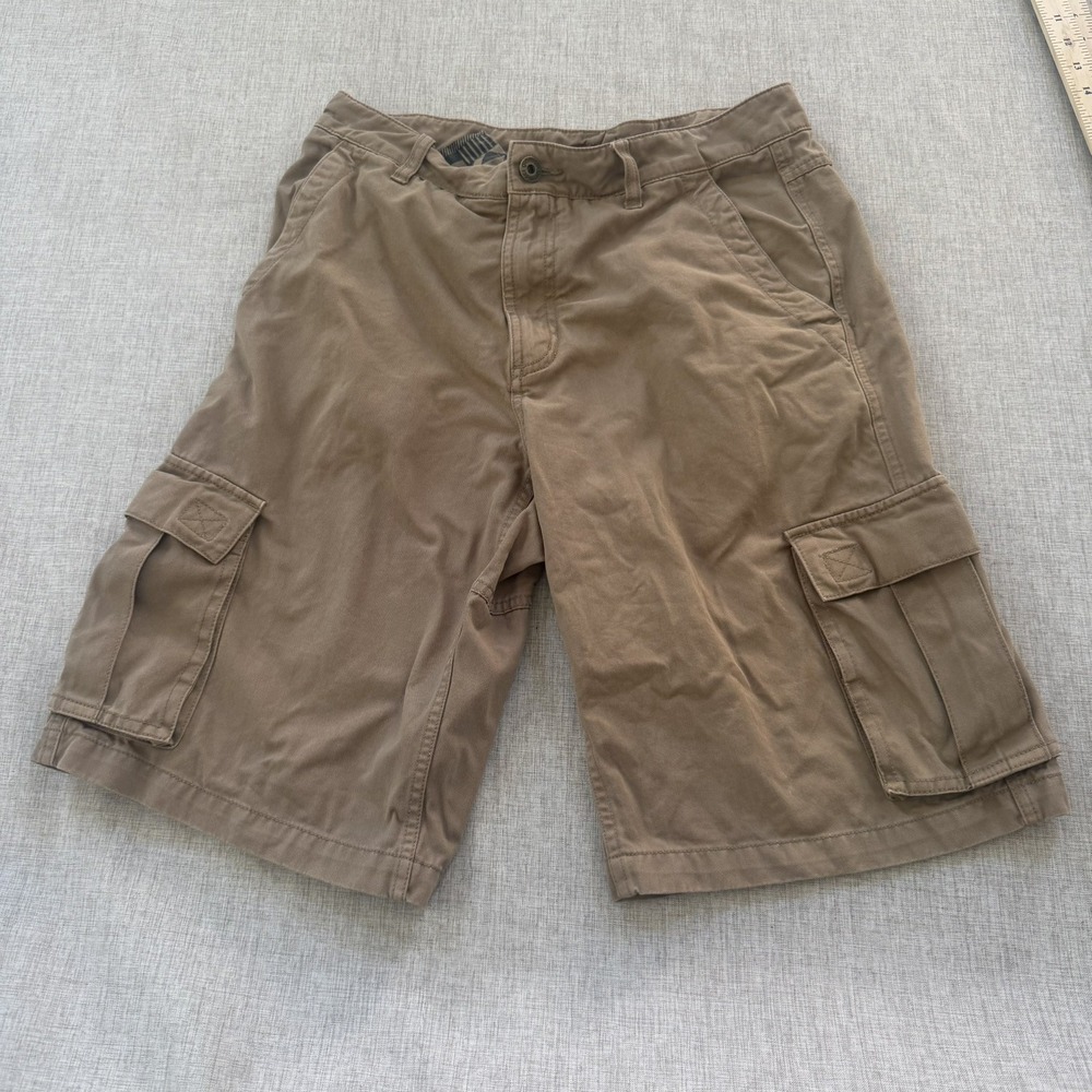 Gramicci Cargo Shorts Mens 32 Beige Cotton Canvas 11" Inseam Outdoor Hiking